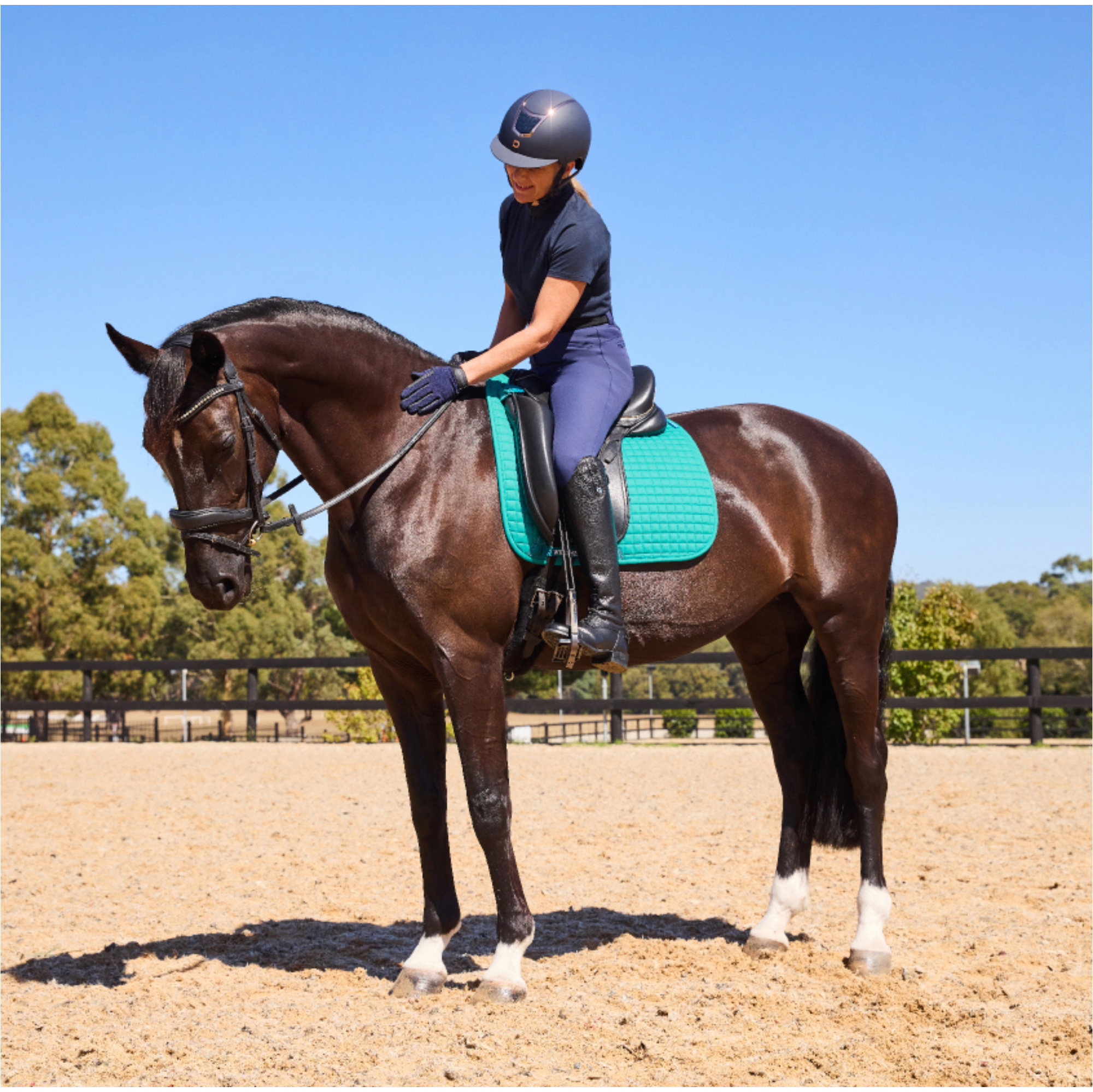 2025 Weatherbeeta Prime Air-Tec Dressage Tapis De Selle 1028250 - Dark Turquoise